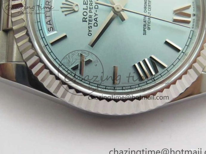 MiroTime 0421 WaterResistant Day Date 40 SS Bp Maker 1:1 Best Edition Tiffany Blue Roman Dial on SS Bracelet A 2549